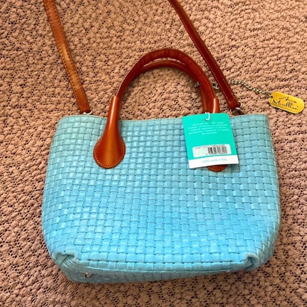Anna morellini turquoise purse